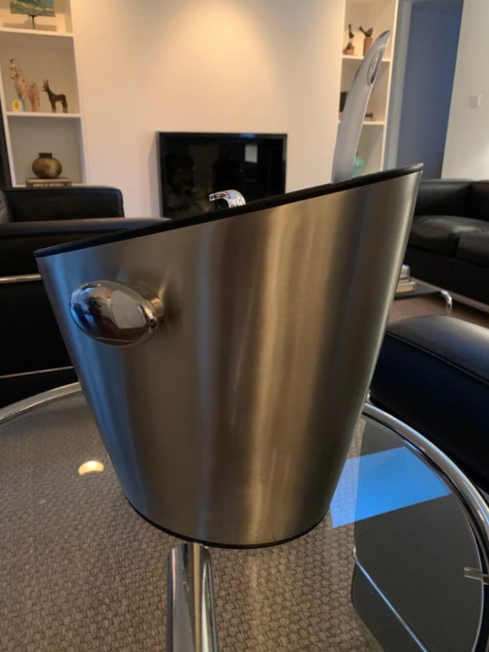 MCM Retro Michael Graves Design Stainless Steel Ice Bucket w/Lid & Scoop